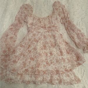 Floral Pink Kids Dress